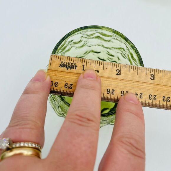 Vintage Set 3 Roly Poly Mid-Century Avocado Olive Green Anchor Hocking Glassesro - Picture 6 of 7